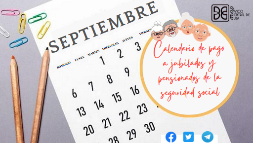 Imagen relacionada con la noticia :Calendario de pago a jubilados y pensionados de la seguridad social